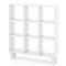 Costway 1 PCS 9-Cube Bookcase with 6 Removable Shelves Raised Support Feet for Living Room Brown/White